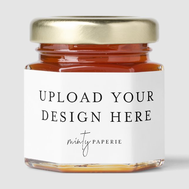 Create Your Own Bridal, Wedding Honey Jar Favors (Front)