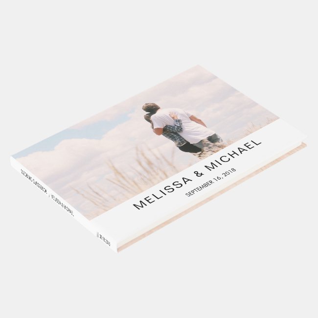 Create your own bride and groom photo wedding guest book