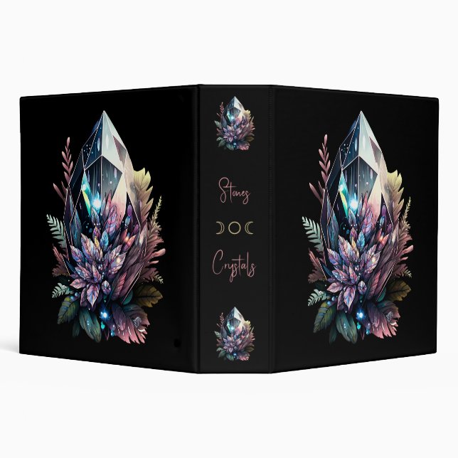 Create Your Own Bright Crystals 3 Ring Binder (Background)