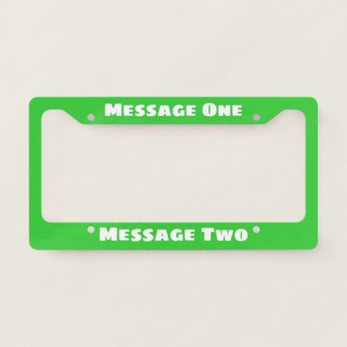 Create Your Own Bright Green License Plate Frame