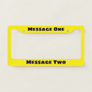Create Your Own Bright Yellow License Plate Frame