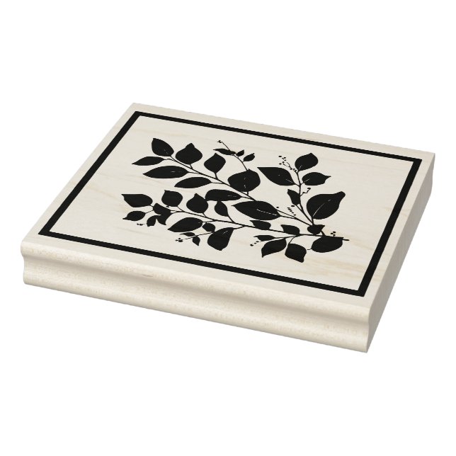Create Your Own Broad Leaf Branch Herbal Sprig Rubber Stamp (Stamp)
