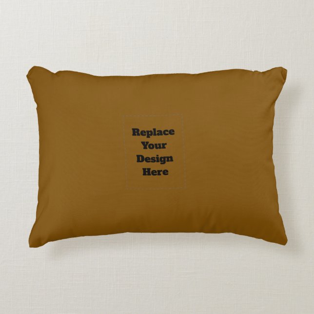 Create Your Own Brown Accent Pillow (Front)