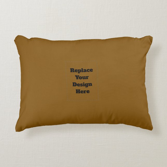 Create Your Own Brown Accent Pillow (Front)