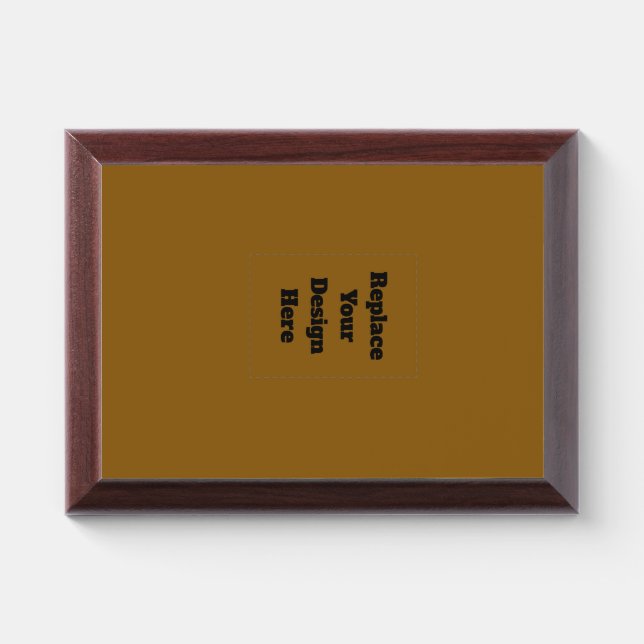 Create Your Own Brown Award Plaque (Horizontal)