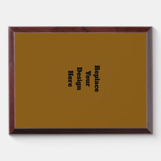 Create Your Own Brown Award Plaque (Horizontal)