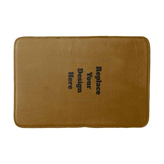 Create Your Own Brown Bath Mat (Front)