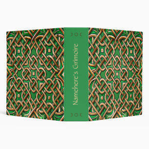 Create Your Own Brown Bronze Celtic Knotwork 3 Ring Binder