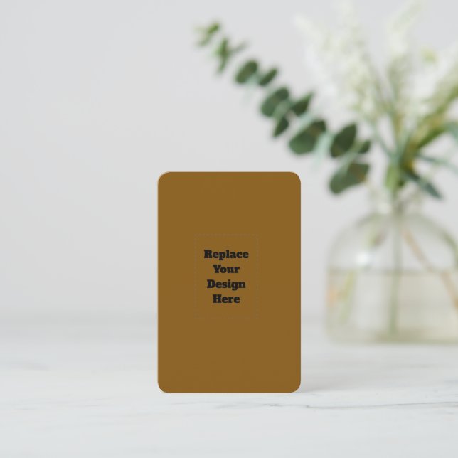 Create Your Own Brown Business Card (Standing Front)