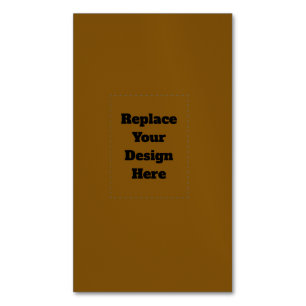 Create Your Own Brown Business Card Magnet