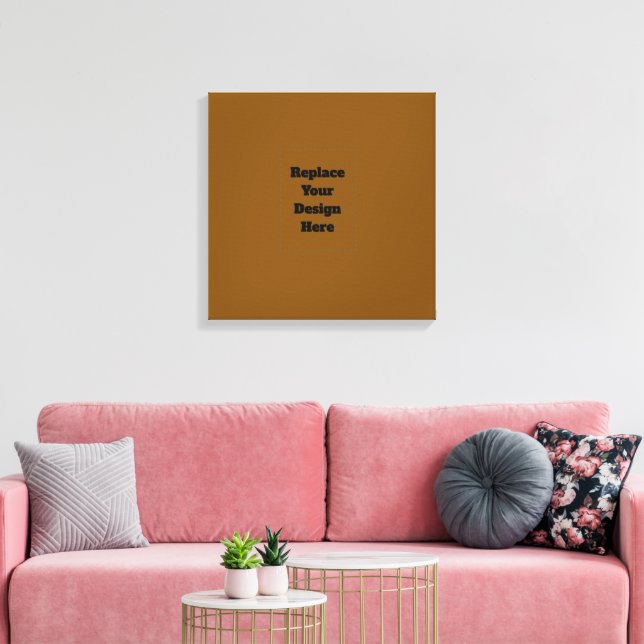 Create Your Own Brown Canvas Print (Insitu(LivingRoom))