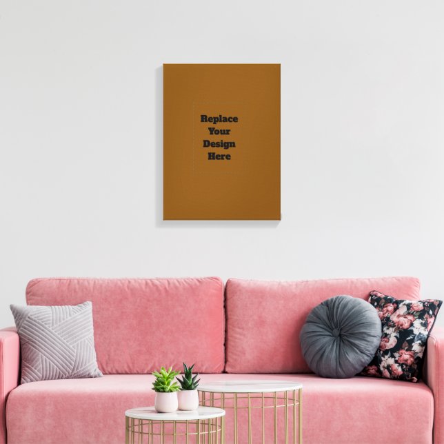 Create Your Own Brown Canvas Print (Insitu(LivingRoom))