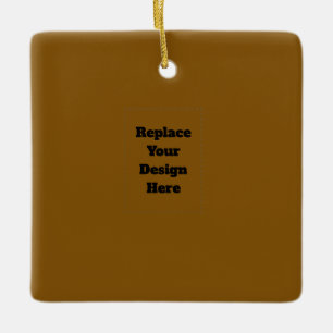 Create Your Own Brown Ceramic Ornament