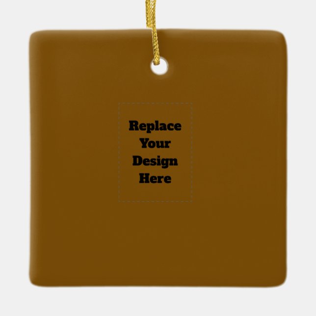 Create Your Own Brown Ceramic Ornament (Front)