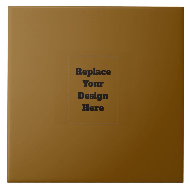 Create Your Own Brown Ceramic Tile (Front)