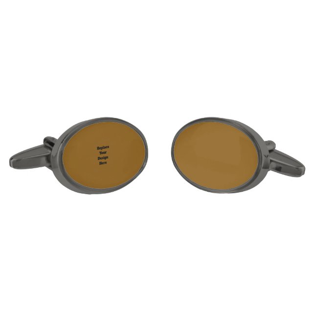 Create Your Own Brown Cufflinks (Angled)