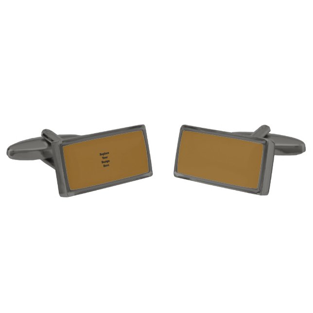 Create Your Own Brown Cufflinks (Angled)