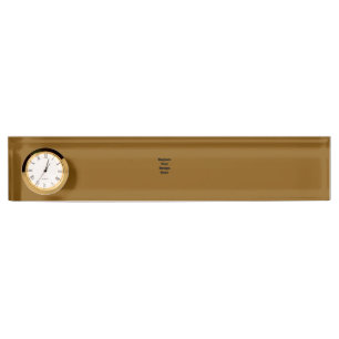 Create Your Own Brown Desk Name Plate