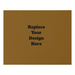 Create Your Own Brown Faux Canvas Print