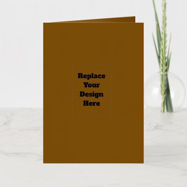 Create Your Own Brown Foil Holiday Card (Front)