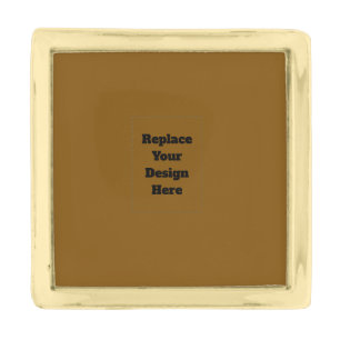 Create Your Own Brown Gold Finish Lapel Pin