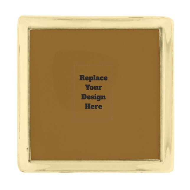 Create Your Own Brown Gold Finish Lapel Pin (Front)