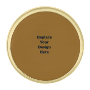 Create Your Own Brown Gold Finish Lapel Pin