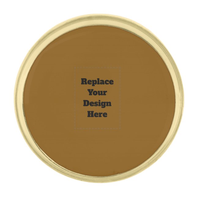 Create Your Own Brown Gold Finish Lapel Pin (Front)