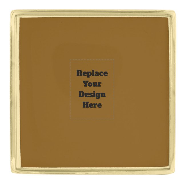 Create Your Own Brown Gold Finish Lapel Pin (Front)