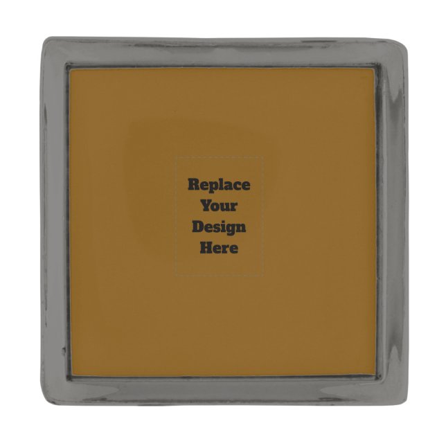 Create Your Own Brown Gunmetal Finish Lapel Pin (Front)