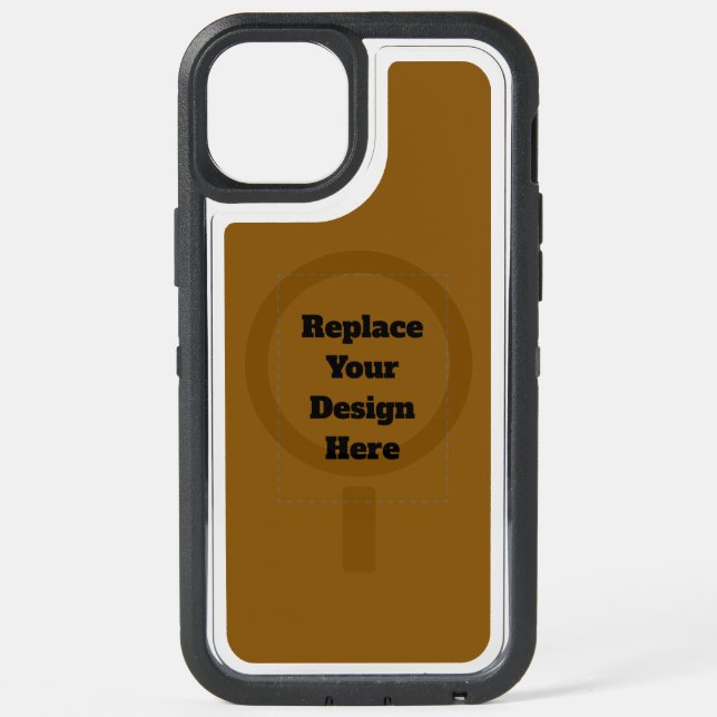 Create Your Own Brown iPhone 15 Plus Case (Back)