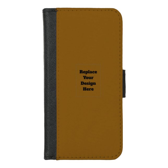 Create Your Own Brown iPhone Wallet Case (Front)