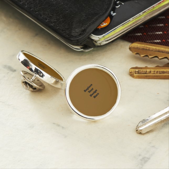 Create Your Own Brown Lapel Pin (In Situ)