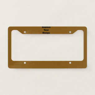 Create Your Own Brown License Plate Frame