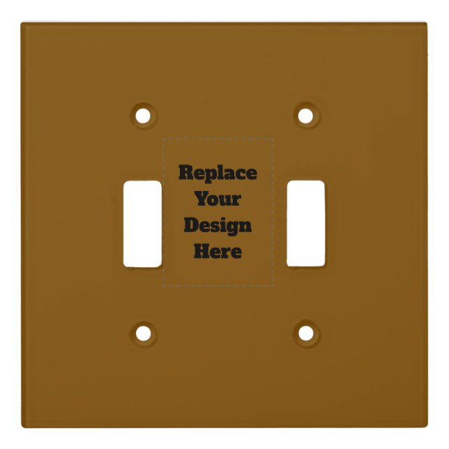 Create Your Own Brown Light Switch Cover (Front)