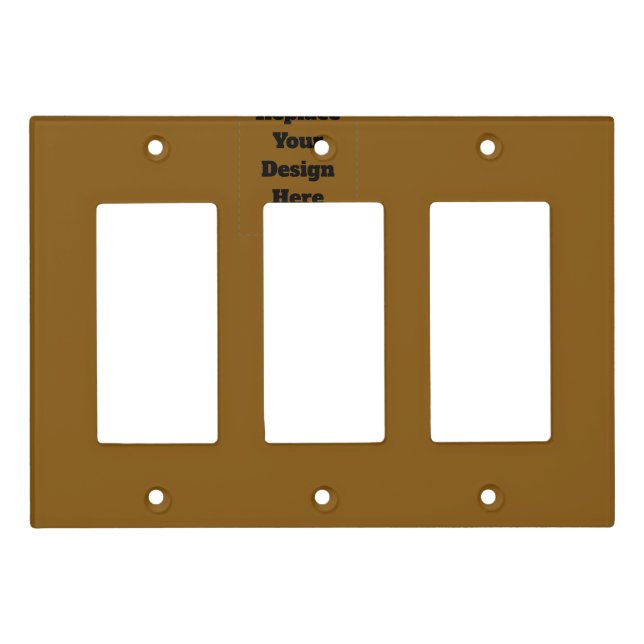 Create Your Own Brown Light Switch Cover (Front)