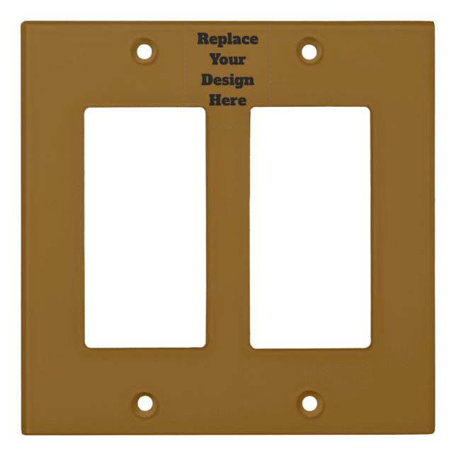 Create Your Own Brown Light Switch Cover (Front)
