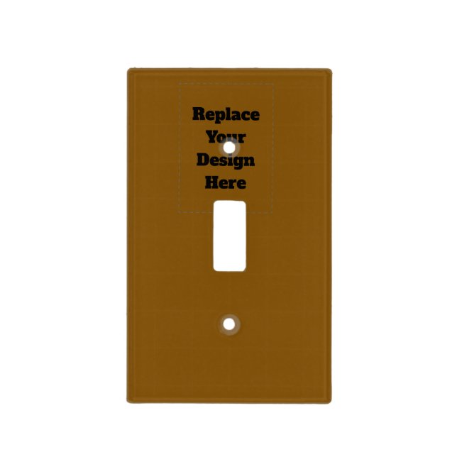 Create Your Own Brown Light Switch Cover (Front)