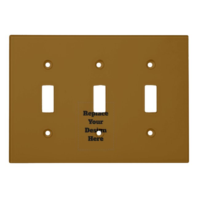 Create Your Own Brown Light Switch Cover (Front)