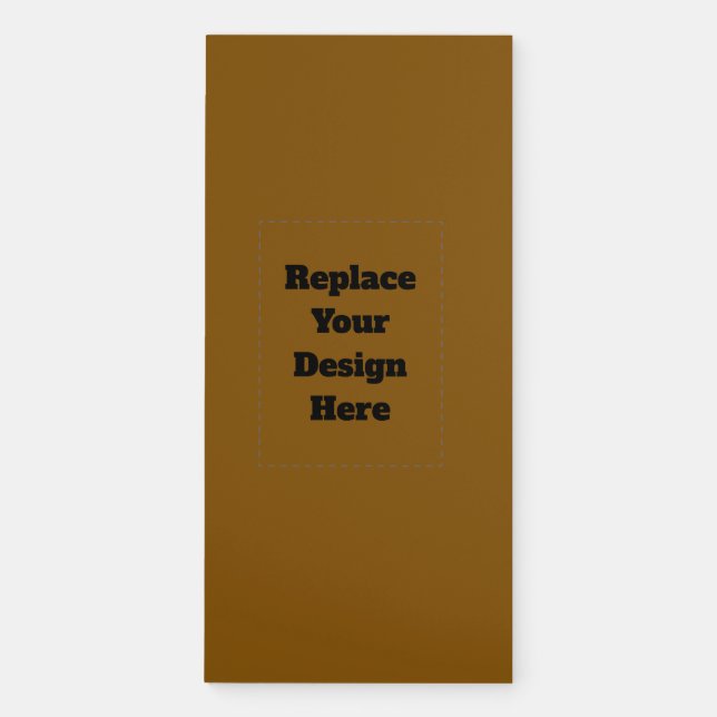 Create Your Own Brown Magnetic Notepad (Front)