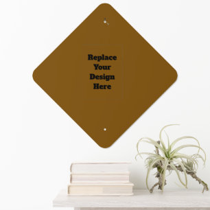 Create Your Own Brown Metal Sign