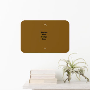 Create Your Own Brown Metal Sign