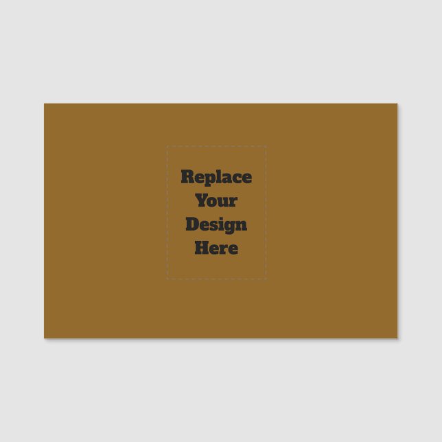 Create Your Own Brown Name Tag (Front)