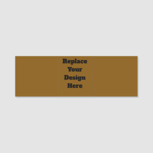 Create Your Own Brown Name Tag