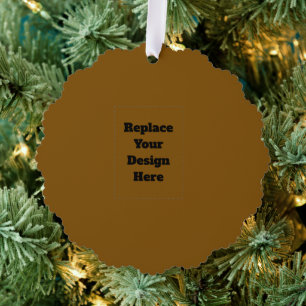 Create Your Own Brown Ornament Card