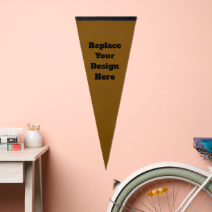 Create Your Own Brown Pennant Flag
