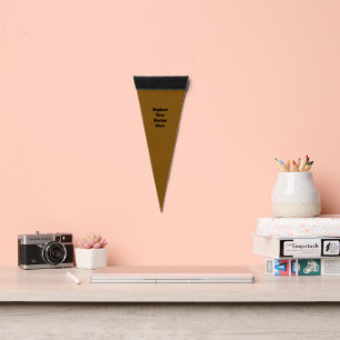 Create Your Own Brown Pennant Flag
