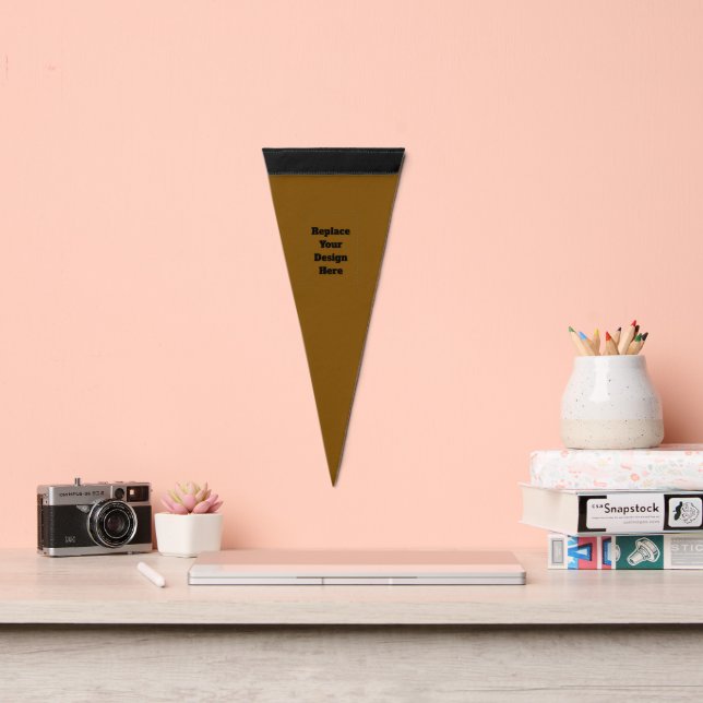 Create Your Own Brown Pennant Flag (Front)