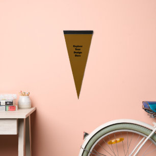 Create Your Own Brown Pennant Flag