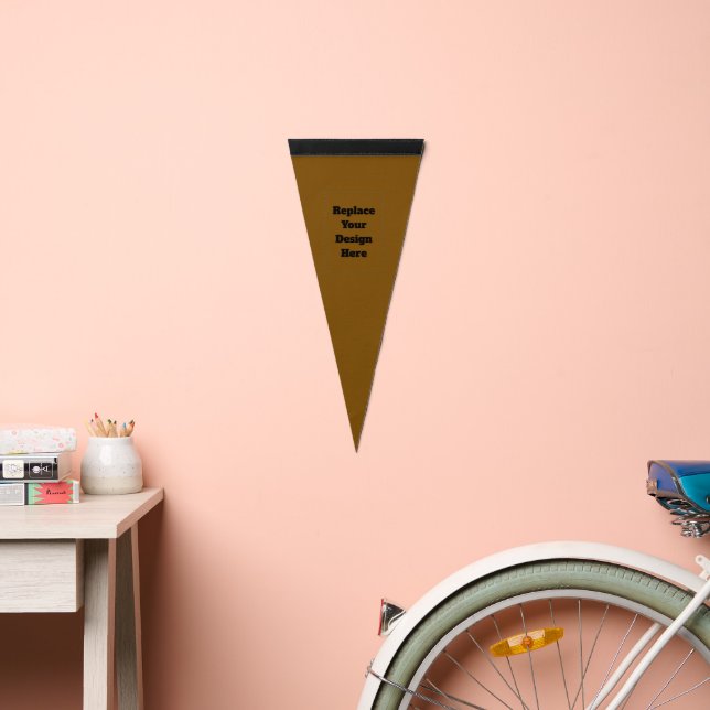 Create Your Own Brown Pennant Flag (Front)